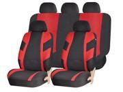Racer Style 185 Red Black Airbag Compatible Front Rear Seat Covers Set Universal