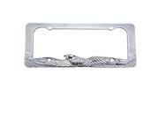 1 Piece All Chrome Flying Eagle Metal Standard Size License Plate Frame Universal