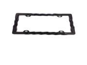 1 Piece Black Twisted Wire Standard Size Metal License Plate Frame Universal