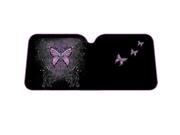 1 Piece Purple Mystical Butterfly Design Premium Sun Shade Car Van Truck Suv Universal
