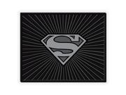 Superman Gray Silver Shield 1pc Black Rubber Universal Car Truck Utility Floor Mat