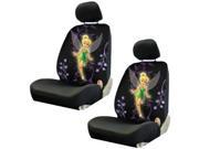 Tinkerbell Mystical Lowback Front Black Bucket Seat Covers Set Universal Fit
