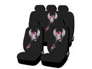 All New Wild Skull Design Low Back Seat Covers 11pc Set Universal