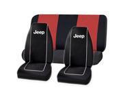 Black Original Jeep High Back Seat Covers Red Classic Bench Cover Set Universal