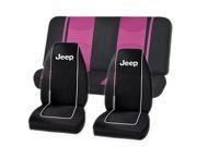 Black Jeep High Back Seat Covers Pink Mesh Net Bench Seat Covers Set Universal