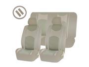 New Solid Beige Honeycomb Airbag Ready Split Bench Seat Covers Set Universal