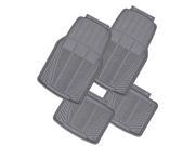 New Solid Gray Delux Heavy Dutty Rubber Floor Mats Front Rear 4 Piece Set Universal