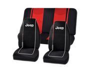 Black Jeep High Back Seat Covers Red Mesh Net Bench Seat Covers Set Universal