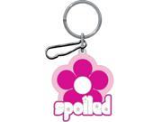 Spoiled Pink Flower Design Enamel Key Chain Keychain