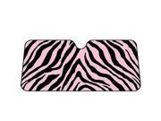 1 Piece Pink Black Zebra Stripe Animal Print Premium Sun Shade Universal