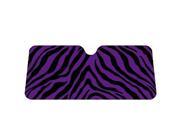 1 Piece Purple Black Zebra Stripe Animal Print Premium Sun Shade Universal