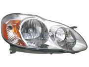 Toyota 2003 2004 Corolla Ce Le Headlight Assembly Driver Side Chrome