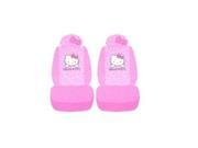A Set of 2 Official Licensed Universal Fit Low Back Seat Covers with Separate Headrest Covers Sanrio Pink Hello Kitty