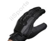 iiSports Paintball Airsoft Vented Armored Full Finger Leather Black Gloves Extra Large XL woodsball