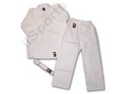 White SINGLE Weave Judo Jiu Jitsu Grappling Uniform Gi 2 MMA Adult XS Small