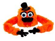 Hugalopes Fuzzy Hat Puppet Monster Mr Mustache ORANGE funny Mix Match Parts unisex costume cap