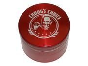 RED Tommy Chongs Choice Compact Pocket 3 Chamber Aluminum Herb Grinder Tool