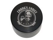 BLACK Tommy Chongs Choice Compact Pocket 3 Chamber Aluminum Herb Grinder Tool