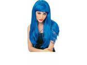 Adult Glamour Long Blue Wig