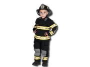 Aeromax Child Black Junior Firefighter Costume Small