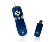 SP800 Smart Pointer Blue 2.4Ghz RF Wireless Presenter with Mouse Function and Green Laser Pointer