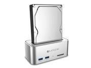 Satechi Aluminum USB 3.0 SATA III HDD Docking Station with 2 Port Hub and SD Card Reader