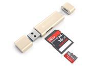 Satechi Aluminum Type C USB 3.0 and Micro SD Card Reader for Type C Devices Gold