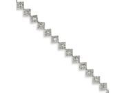 Diamond Square Link Bracelet Length=7