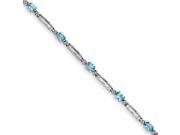 Completed Fancy Diamond Blue Topaz Bracelet Length=7