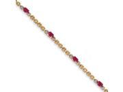 Diamonds Rubies Completed Fancy Diamond Ruby Bracelet Length=7