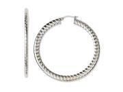 Stainless Steel Hollow Round Hoop Earrings 60x60MM 10.51Grams