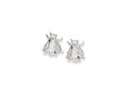 925 Sterling Silver Simple Bee Childrens Drop Earrings 10x12MM 2.04Grams
