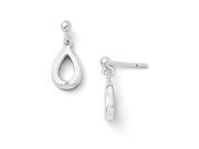 925 Sterling Silver Pear Shapes Diamond Drop Earrings 0.009cttw J I3