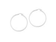 925 Sterling Silver Glossy Round Hoop Earrings 50x50MM 5.11Grams