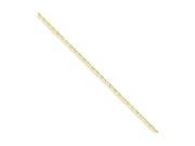 10K Yellow Gold 1.3mm Polished Diamond cut Cable Chain Anklet Ankle Bracelet