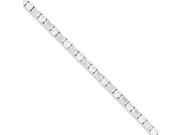 925 Sterling Silver White Synthetic Cubic Zirconia Round Bracelet 5mm