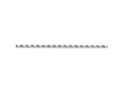 14K White Gold 3.1mm wide Solid and Diamond cut Rope Chain Bracelet