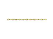 14K Yellow Gold 4mm wide Solid Diamond cut and Lightweight Rope Chain Bracelet