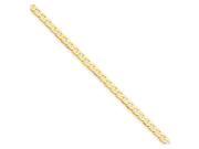 14K Yellow Gold 2mm wide Solid Curb Chain Anklet Ankle Bracelet