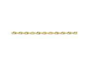 14K Yellow Gold 4mm Solid Diamond cut Lightweight Rope Chain Ankle Bracelet