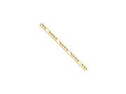 14K Yellow Gold 6mm wide Solid Polished Figaro Chain Anklet Ankle Bracelet