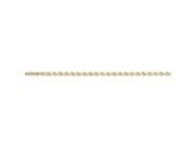 10K Yellow Gold 2.25mm wide Solid Handmade and Diamond cut Rope Chain Bracelet