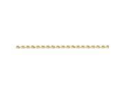 10K Yellow Gold 2.75mm wide Solid Handmade and Diamond cut Rope Chain Bracelet