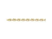 10K Yellow Gold 6mm wide Solid and Diamond cut Rope Chain Bracelet
