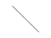 10K White Gold 1.7mm wide Solid and Diamond cut Rope Chain Bracelet
