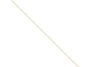 14K Yellow Gold 1.65mm Polished Diamond cut Cable Chain Anklet Ankle Bracelet