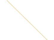 14K Yellow Gold 1.65mm wide Solid and Polished Spiga Wheat Chain Bracelet