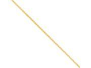 14K Yellow Gold 2.25mm wide Solid and Polished Spiga Wheat Chain Bracelet