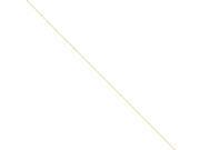 14K Yellow Gold 1mm wide Solid and Diamond cut Singapore Chain Bracelet