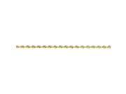 14K Yellow Gold 2.75mm wide Solid Diamond cut Rope Chain Anklet Ankle Bracelet